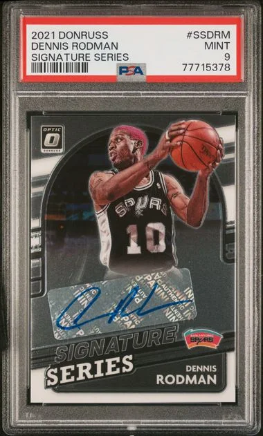2021 Panini Donruss Dennis Rodman Signature Series #SSDRM card image
