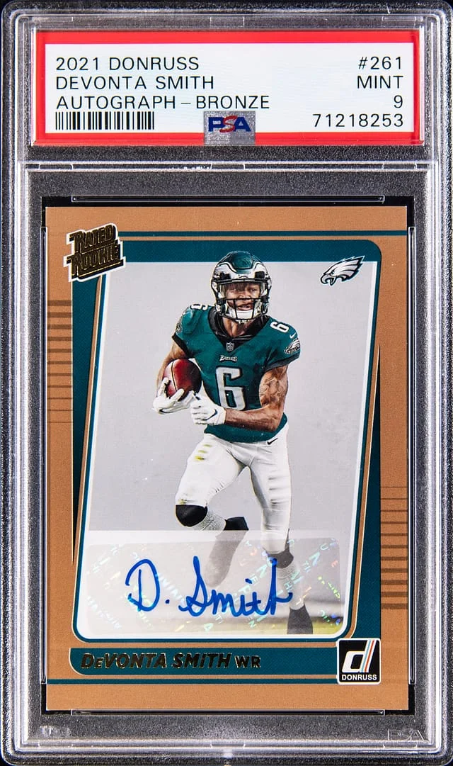 2021 Panini Donruss Devonta Smith Press Proof Premium #261 card image