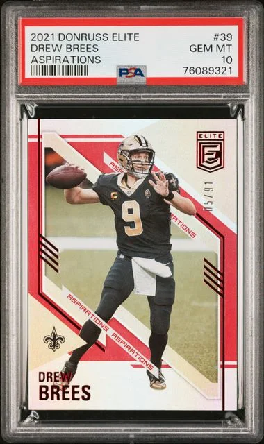 2021 Panini Donruss Drew Brees Elite Aspirations #39 card image