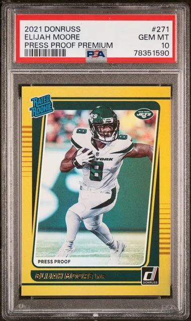 2021 Panini Donruss Elijah Moore Press Proof Premium #271 card image