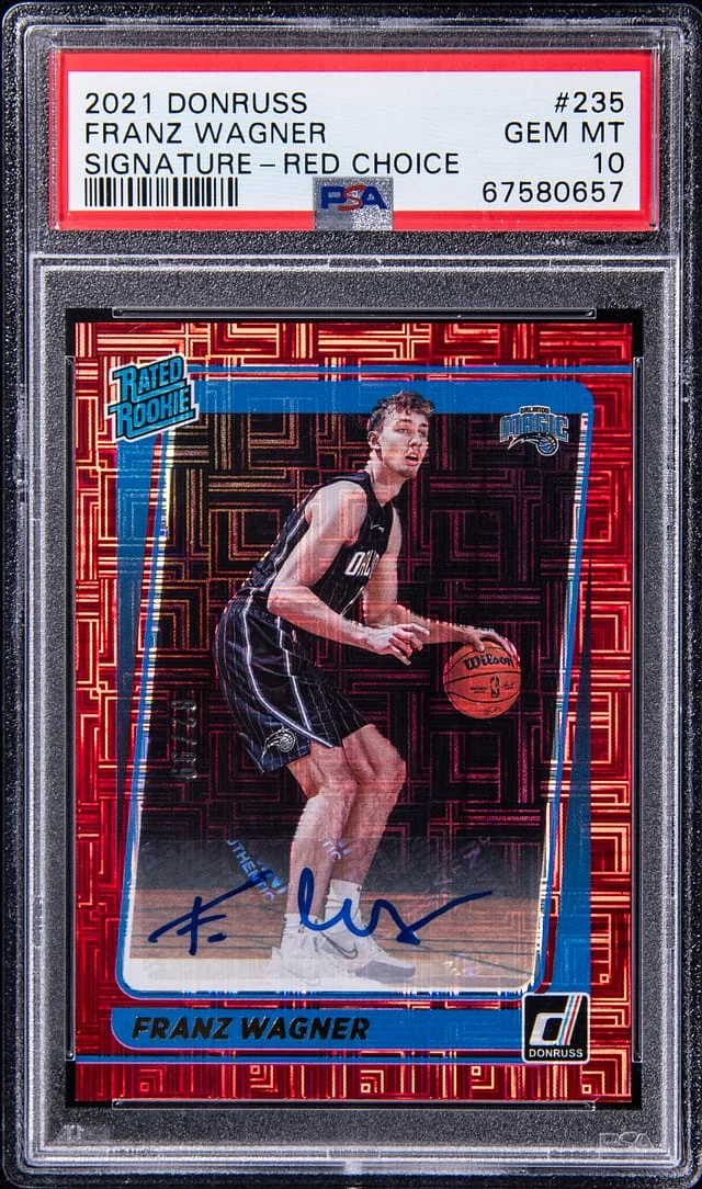 2021 Panini Donruss Franz Wager Signature Red Choice #235 card image