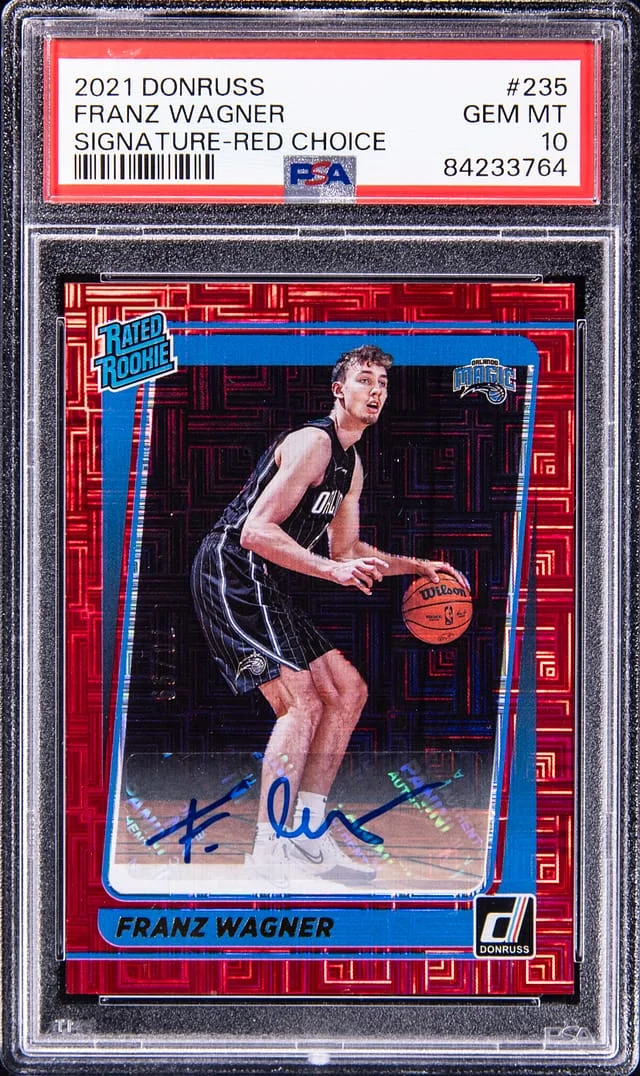 2021 Panini Donruss Franz Wagner Signature-Red Choice #235 card image