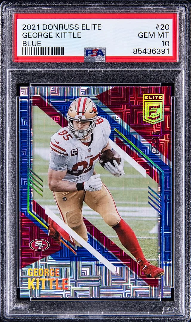 2021 Panini Donruss George Kittle Elite Blue #20 card image