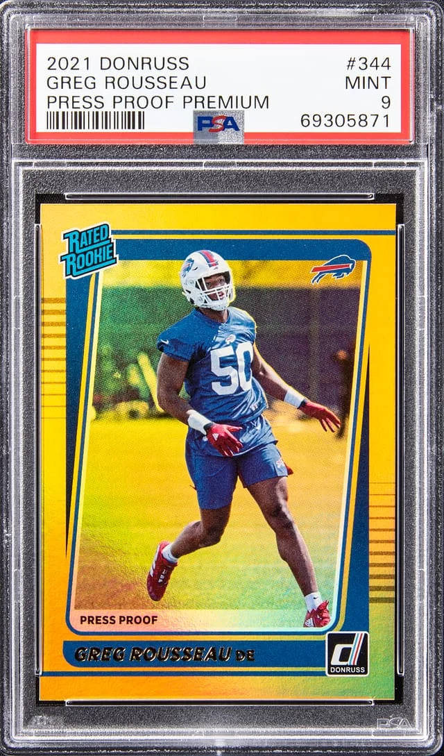 2021 Panini Donruss Greg Rousseau Press Proof Premium #344 card image