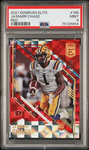 2021 Panini Donruss Ja'Marr Chase Elite Red #185 card image