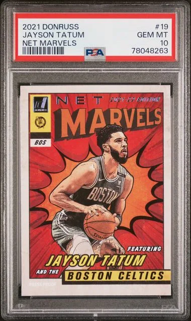 2021 Panini Donruss Jayson Tatum Net Marvels #19 card image