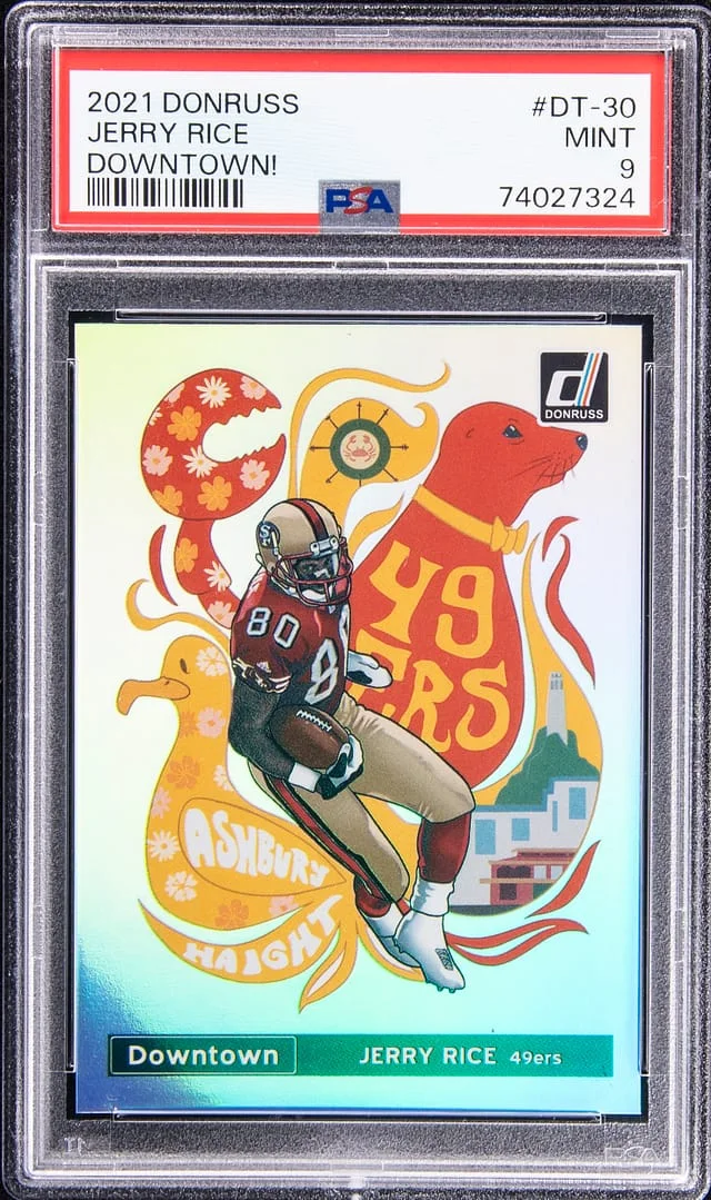2021 Panini Donruss Jerry Rice Dowtown #DT-30 card image