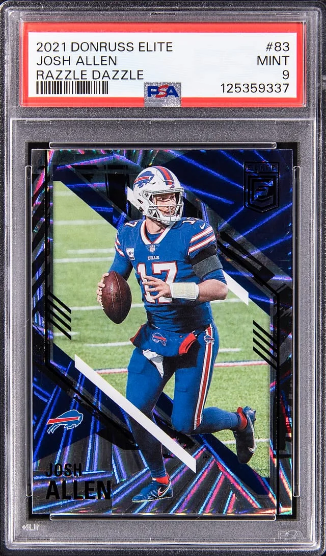 2021 Panini Donruss Josh Allen Elite Razzle Dazzle #83 card image