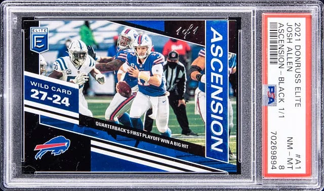 2021 Panini Donruss Josh Allen Elite Ascension Black #A1 card image