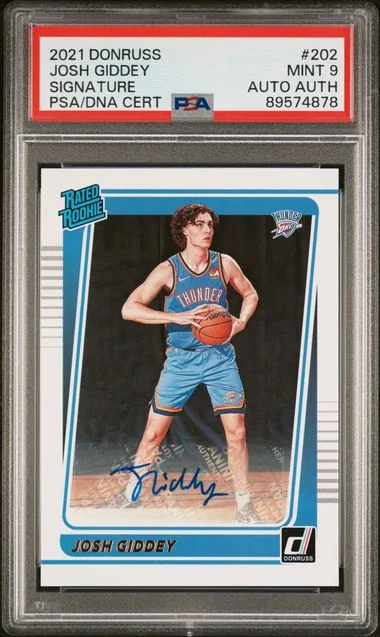 2021 Panini Donruss Josh Giddey Signature #202 card image