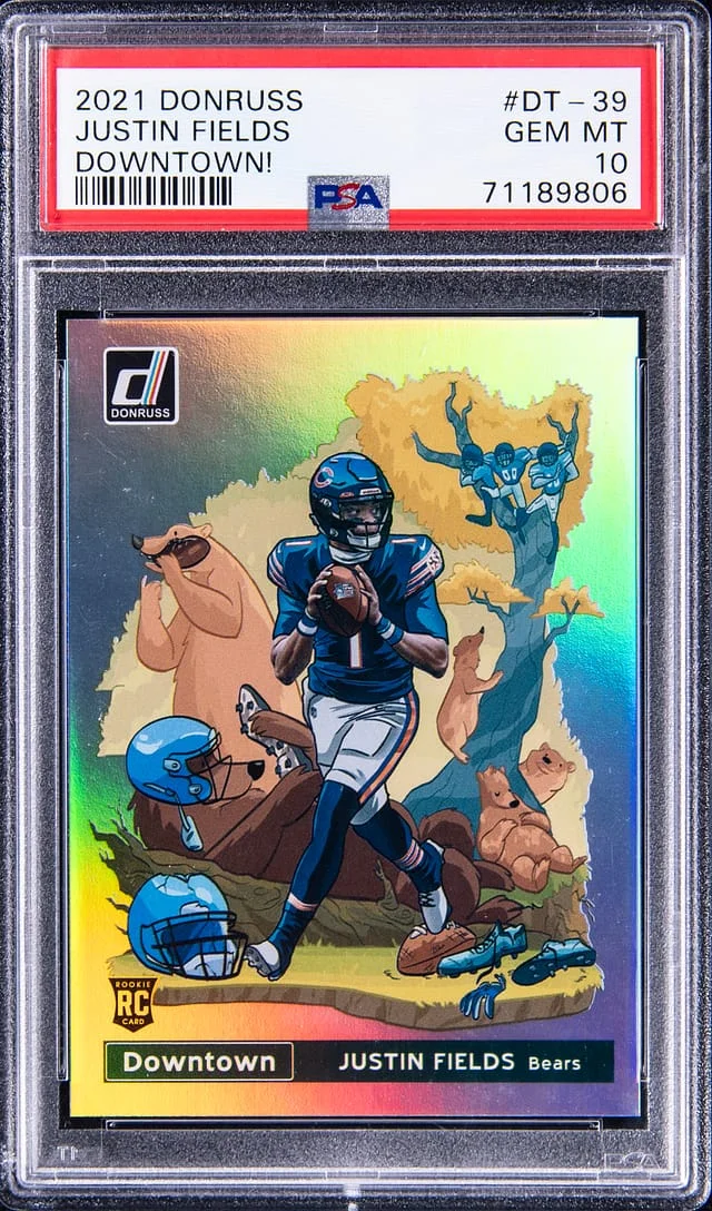 2021 Panini Donruss Justin Fields Downtown #DT-39 card image
