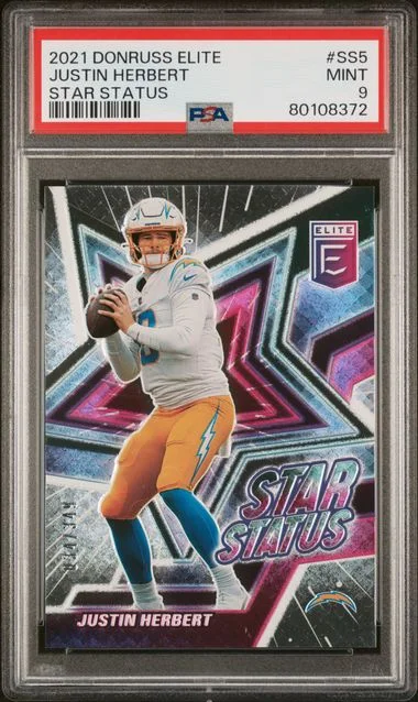 2021 Panini Donruss Justin Herbert Elite Star Status #SS5 card image
