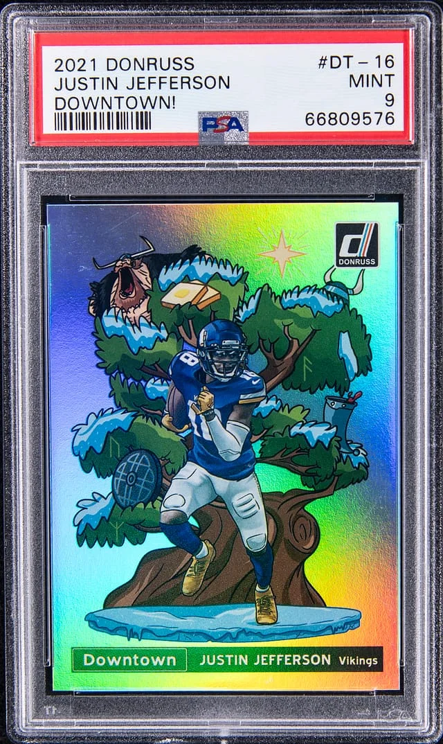 2021 Panini Donruss Justin Jefferson Downtown #DT-16 card image