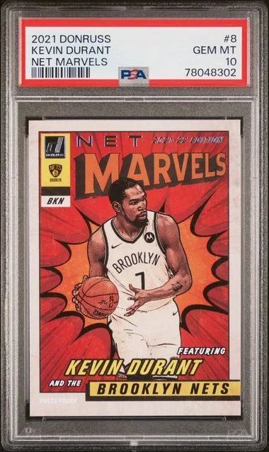 2021 Panini Donruss Kevin Durant Net Marvels #8 card image