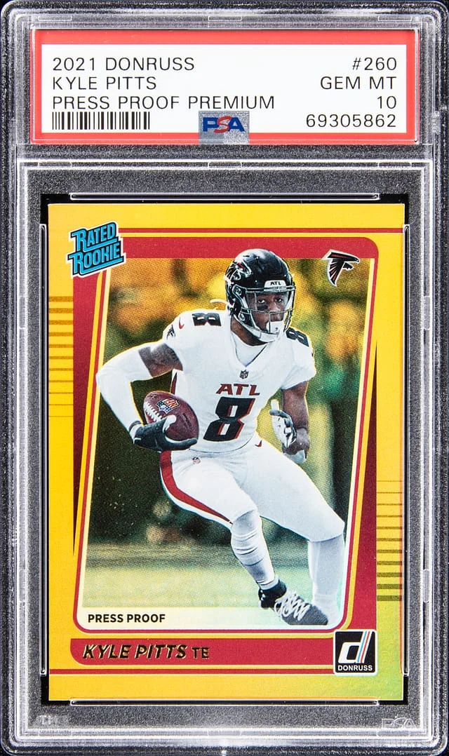 2021 Panini Donruss Kyle Pitts Press Proof Premium #260 card image