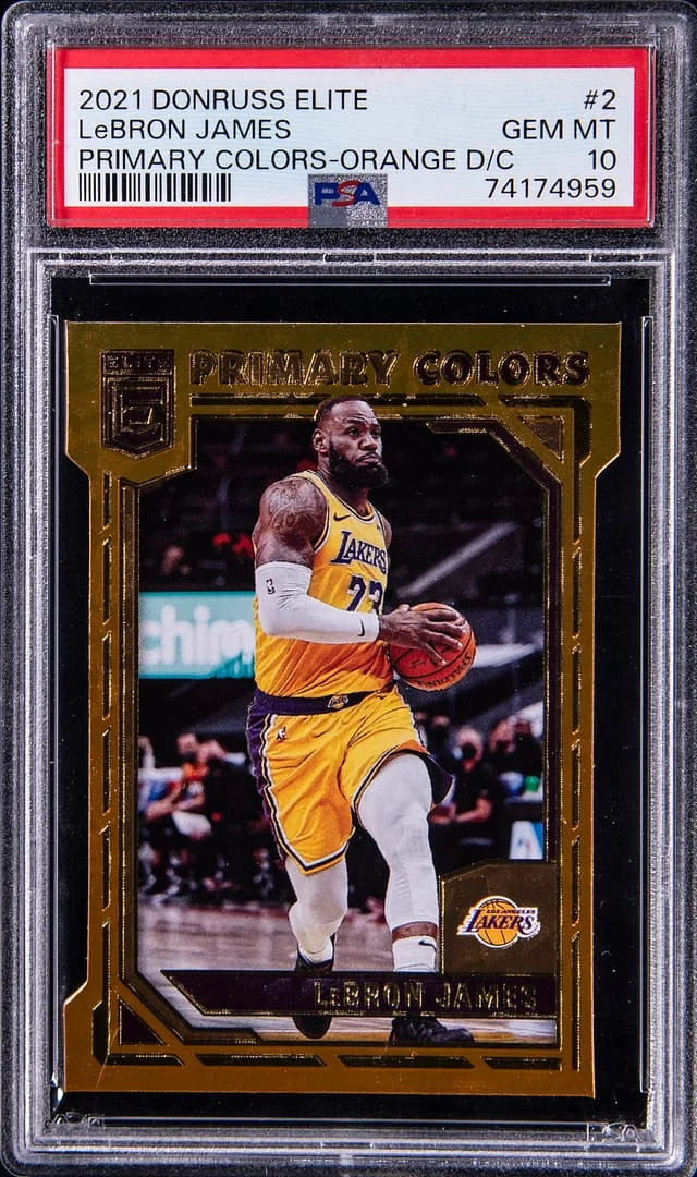 2021 Panini Donruss Lebron James Elite Primary Colors Orange Die-Cut #2 card image
