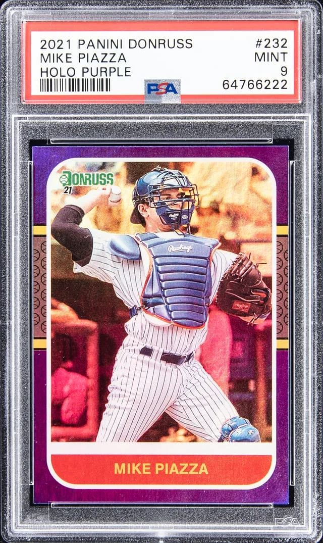 2021 Panini Donruss Mike Piazza Holo Purple #232 card image