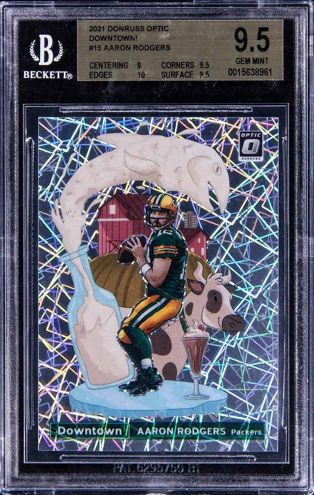 2021 Panini Donruss Optic Aaron Rodgers Downtown #DT-15 card image