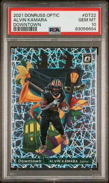 2021 Panini Donruss Optic Alvin Kamara Downtown #DT-22 card image