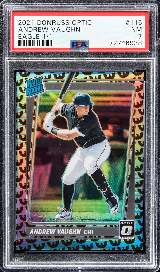 2021 Panini Donruss Optic Andrew Vaughn Eagle Refractor #116 card image