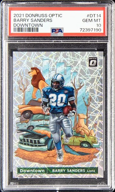 2021 Panini Donruss Optic Barry Sanders Downtown #Dt14 card image