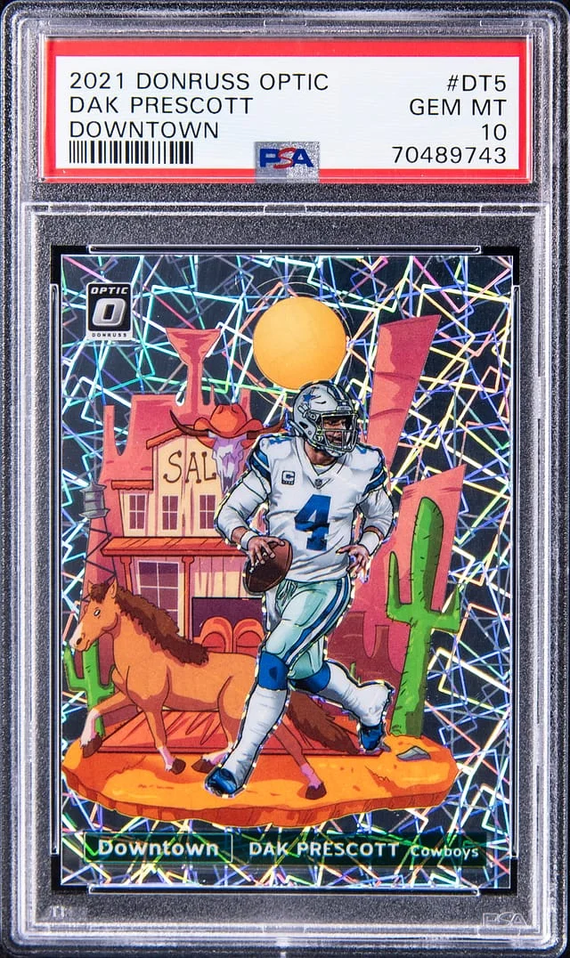 2021 Panini Donruss Optic Dak Prescott Downtown #DT5 card image