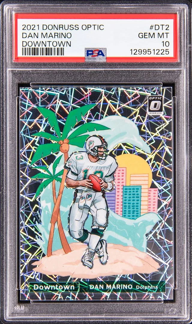 2021 Panini Donruss Optic Dan Marino Downtown #DT12 card image