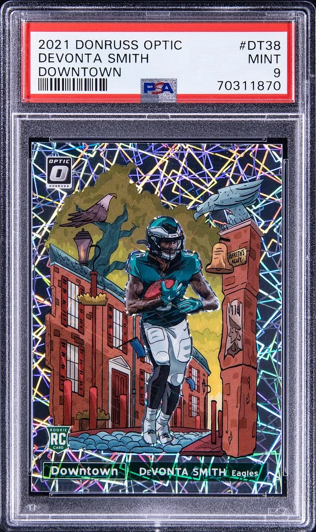 2021 Panini Donruss Optic Devonta Smith Downtown #DT-38 card image