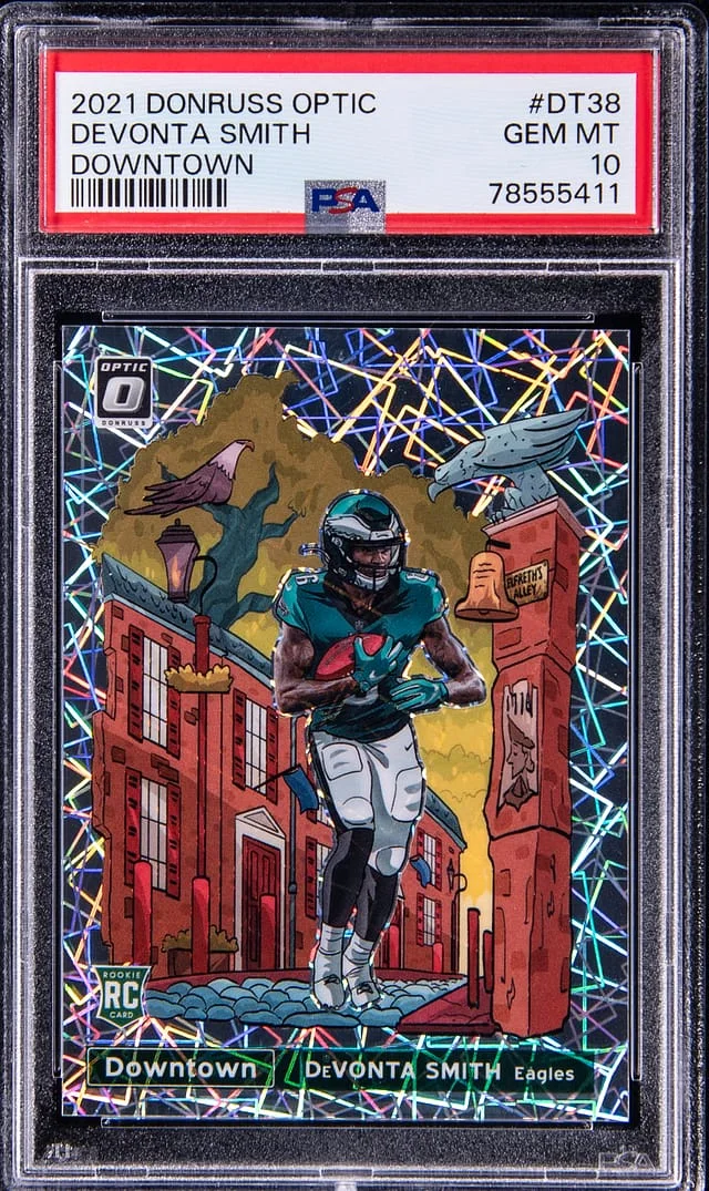 2021 Panini Donruss Optic Devonta Smith Downtown #DT38 card image