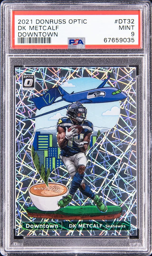 2021 Panini Donruss Optic DK Metcalf Downtown #DT-32 card image