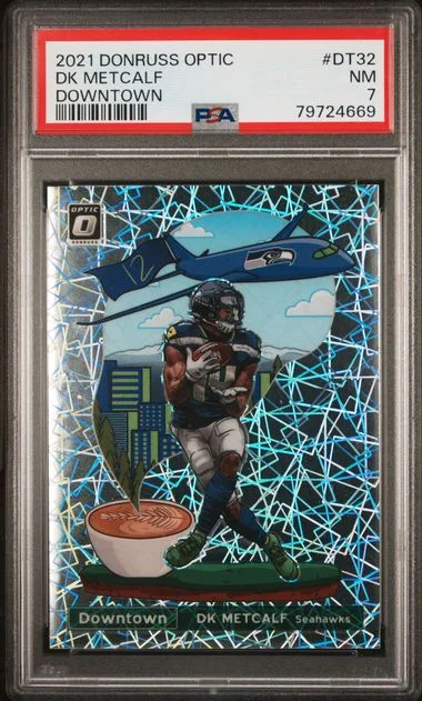 2021 Panini Donruss Optic Dk Metcalf Downtown #DT32 card image