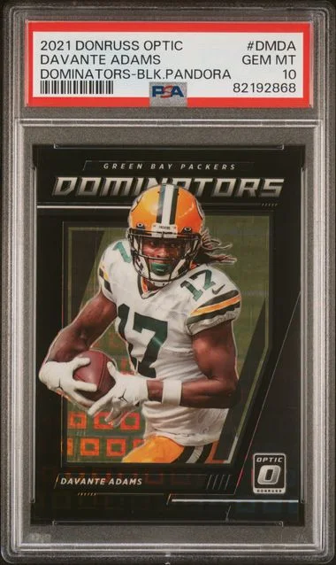 2021 Panini Donruss Optic Dominators Black Pandora Dmda Davante Adams #no-number card image