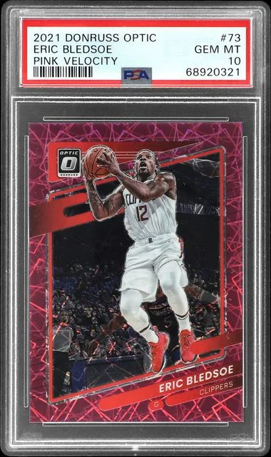2021 Panini Donruss Optic Eric Bledsoe Pink Velocity #73 card image