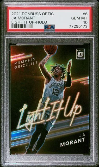 2021 Panini Donruss Optic Ja Morant Light It Up Holo #6 card image