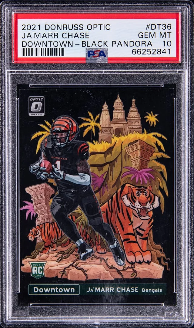 2021 Panini Donruss Optic Ja'Marr Chase Downtown #DT-36 card image