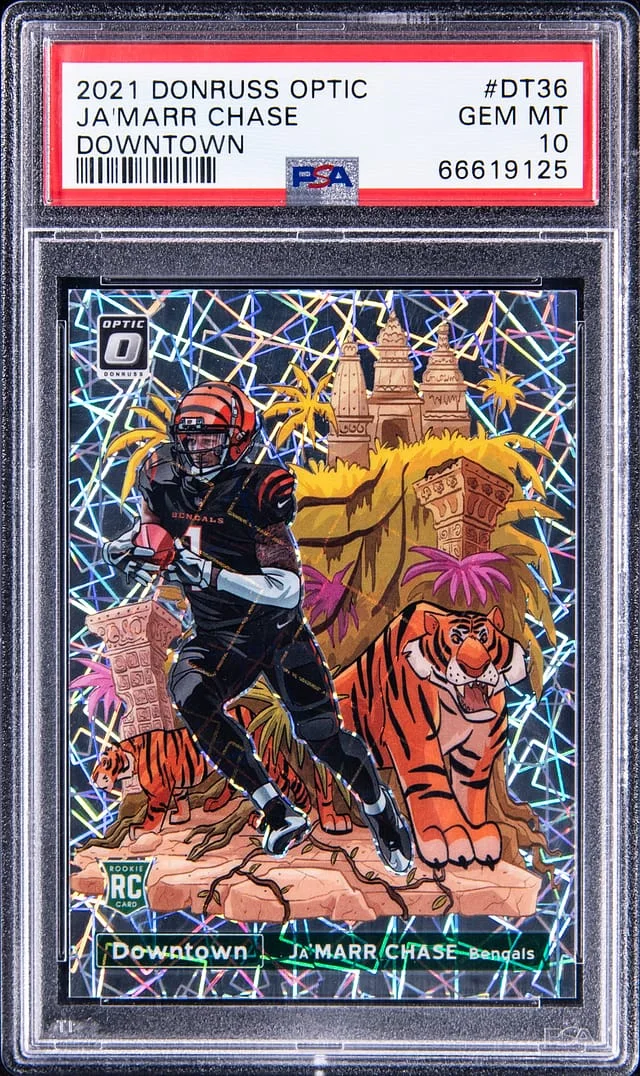 2021 Panini Donruss Optic Ja'Marr Chase Downtown #DT36 card image