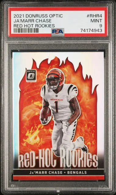 2021 Panini Donruss Optic Ja'Marr Chase Red Hot Rookies #RHR-4 card image