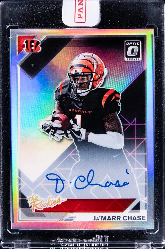 2021 Panini Donruss Optic Ja'Marr Chase The Rookies Autograph #TR-7 card image
