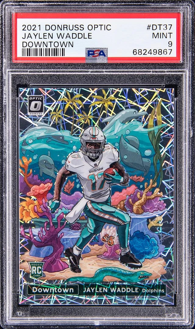 2021 Panini Donruss Optic Jaylen Waddle Downtown #DT-37 card image