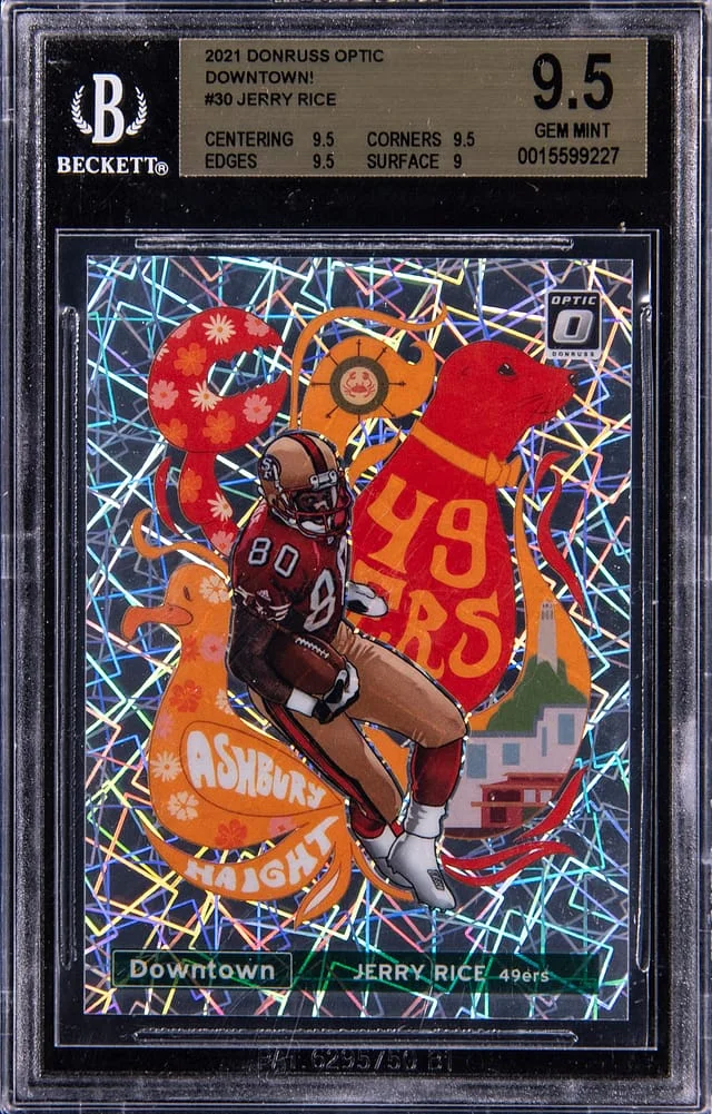 2021 Panini Donruss Optic Jerry Rice Downtown #DT-30 card image