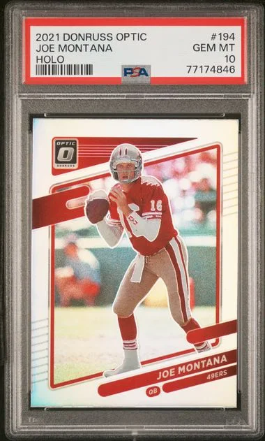 2021 Panini Donruss Optic Joe Montana Holo #194 card image