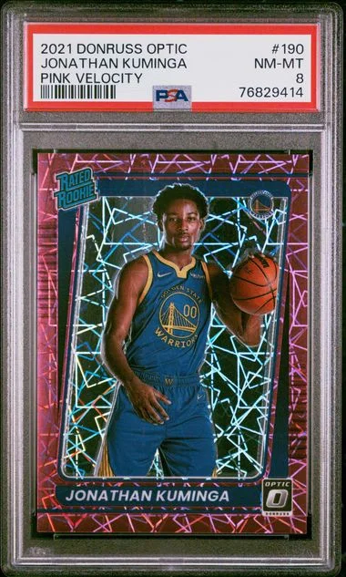 2021 Panini Donruss Optic Jonathan Kuminga Pink Velocity #190 card image