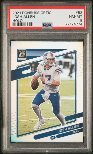 2021 Panini Donruss Optic Josh Allen Holo #53 card image