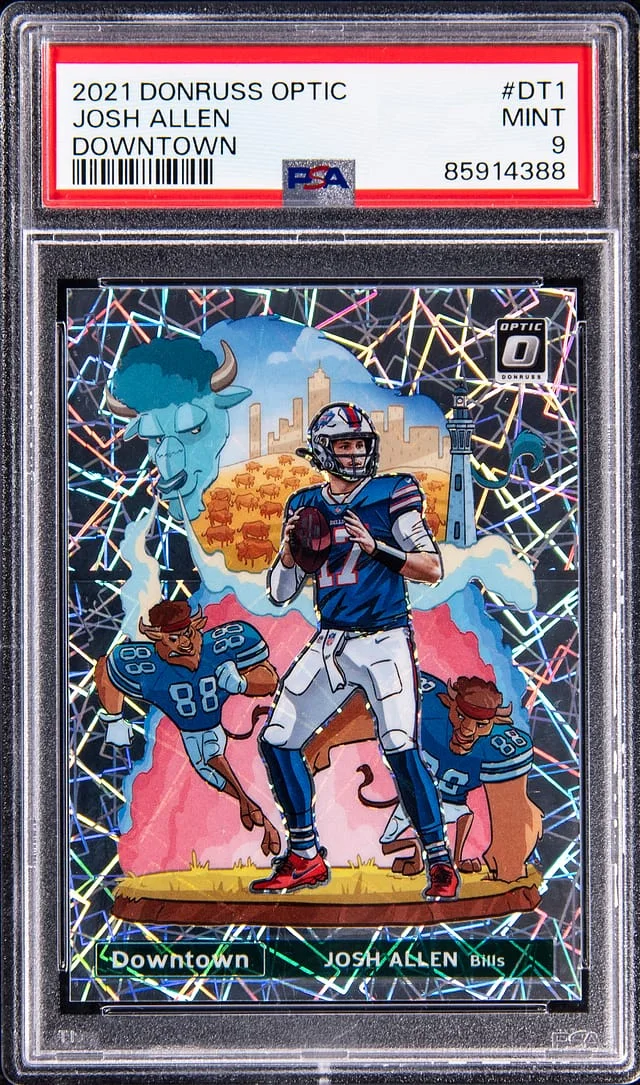 2021 Panini Donruss Optic Josh Allen Downtown #DT-1 card image