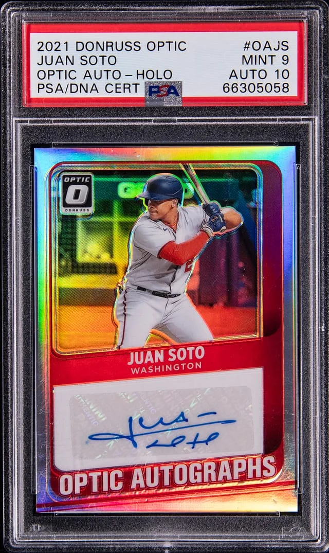 2021 Panini Donruss Optic Juan Soto Autograph Holo #OA-JS card image