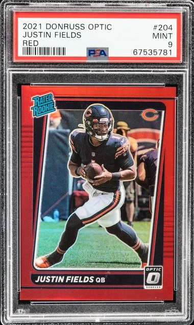 2021 Panini Donruss Optic Justin Fields Holo Variation #204 card image