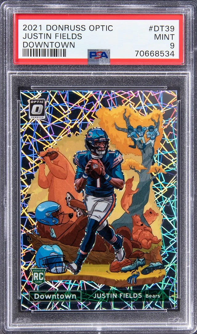 2021 Panini Donruss Optic Justin Fields Downtown #DT-39 card image