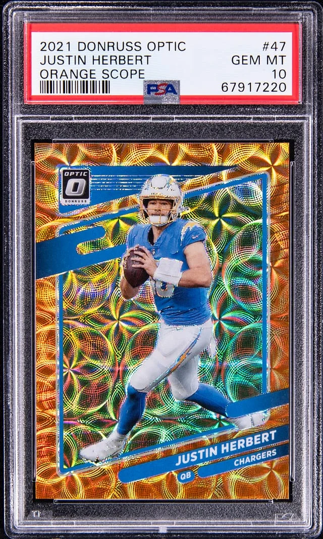 2021 Panini Donruss Optic Justin Herbert Rocket #47 card image