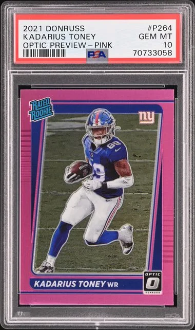 2021 Panini Donruss Optic Kadarius Toney Preview-Pink #P264 card image