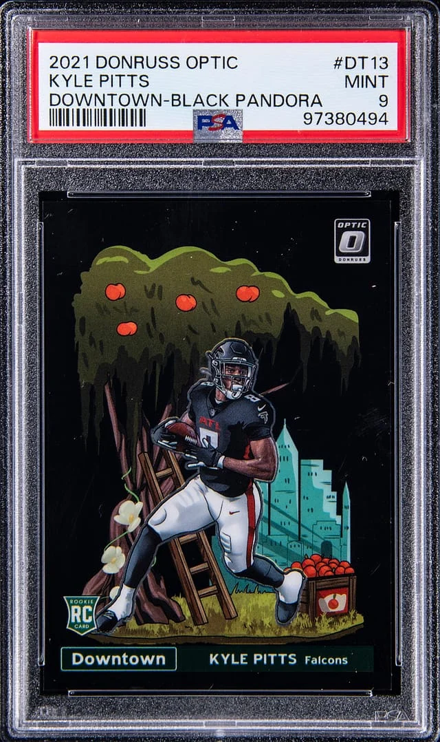 2021 Panini Donruss Optic Kyle Pitts Downtown Black Pandora #DT-13 card image